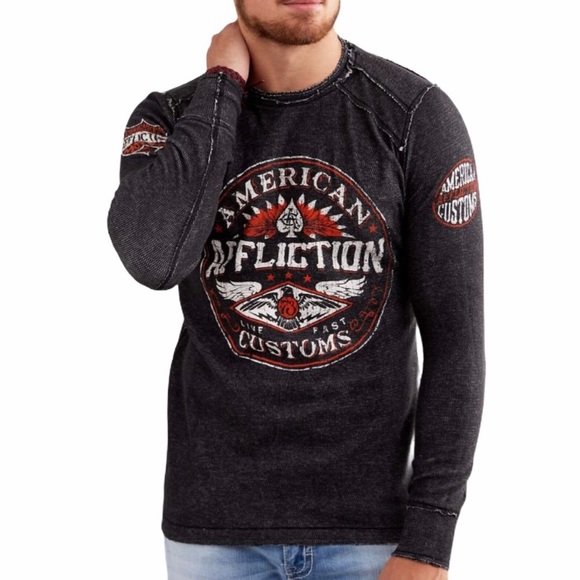 🆕Affliction American Customs Core Men’s Thermal - Picture 3 of 15